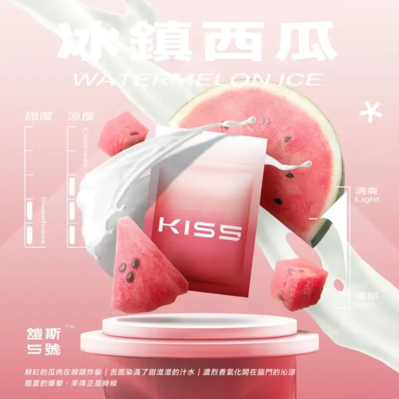 KISS鎧斯5號一代煙彈冰鎮西瓜webp SP2S 蒸氣空間台灣官方旗艦店|主機煙彈與電子霧化器專賣